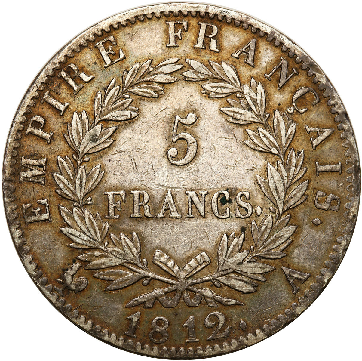Francja, Napoleon Bonaparte (1804-1815). 5 franków 1812 A, Paryż